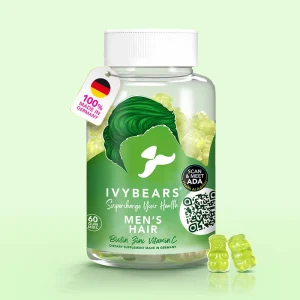 IvyBears Men's Hair 60 Gummies